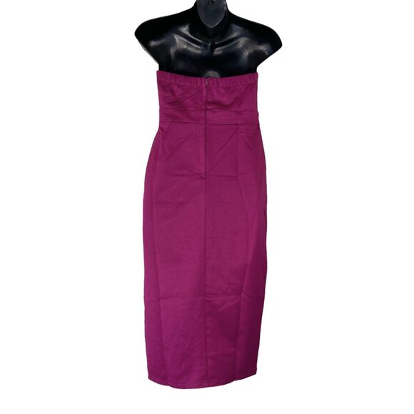 NEW Anthropologie Lulumari Strapless Tie Bow Dress Women's Medium Retro Hoco - Picture 3 of 12